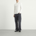 Carter Young Men's Cable Polo Sweater in Cream