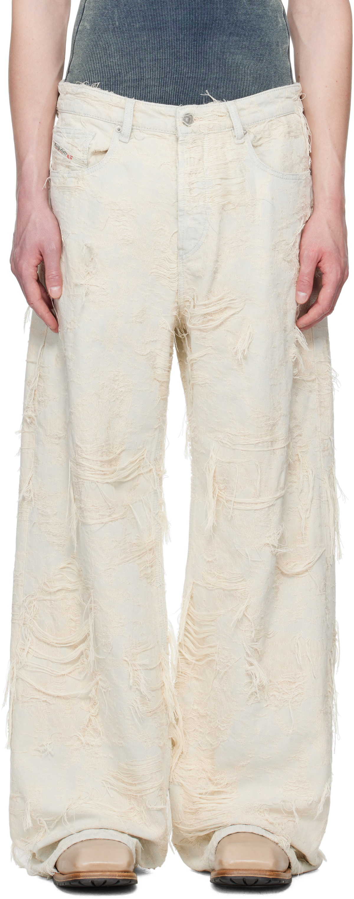 DIESEL オフホワイト 1996 D-Sire 09m40リラックスジーンズ Diesel Off-White Relaxed 1996 D-Sire 09m40 Jeans Diesel