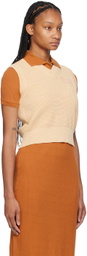 Maison Kitsuné Yellow Handwriting Vest