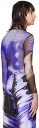Gerrit Jacob Blue & Black Printed Long Sleeve T-Shirt