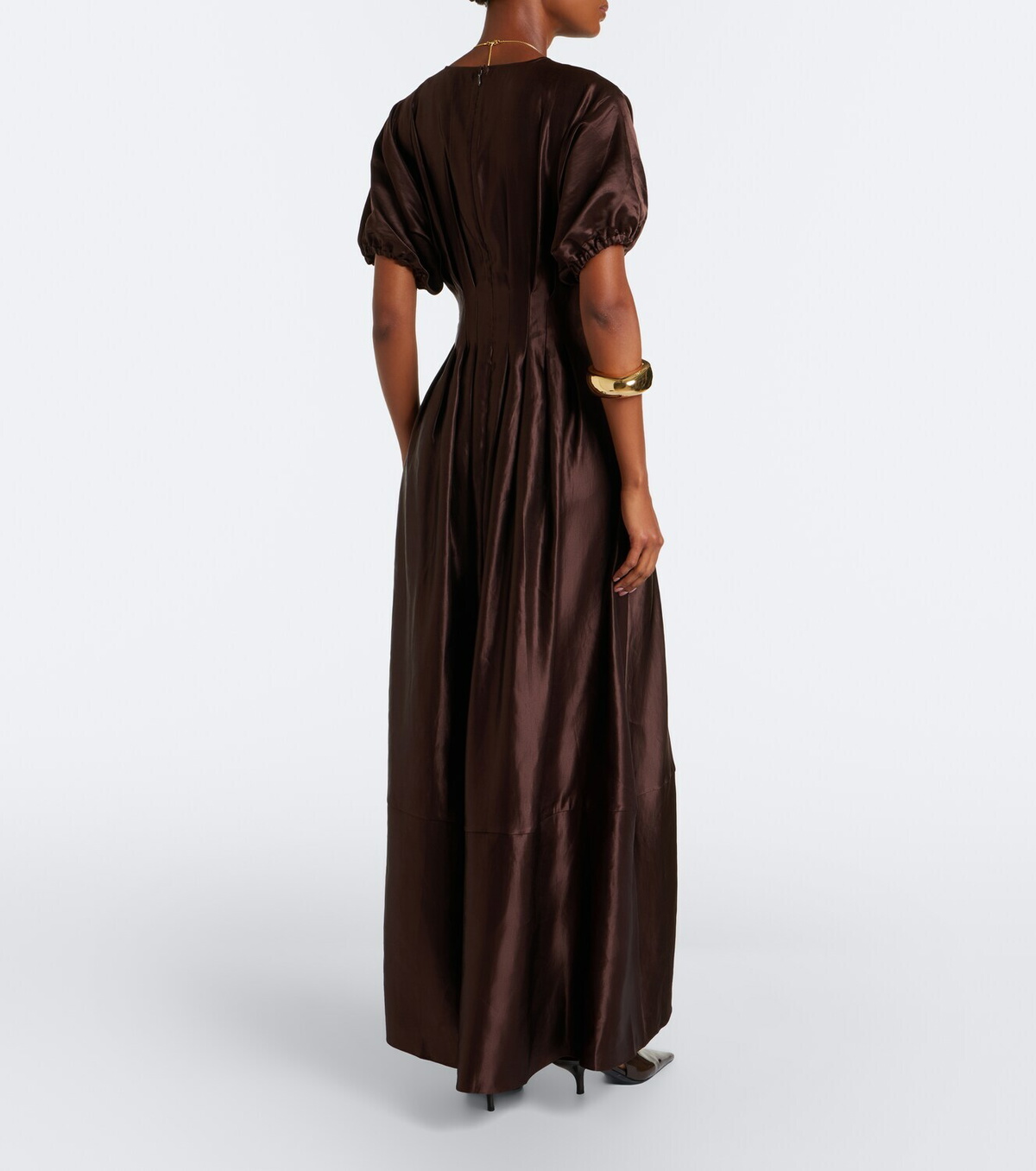 Joseph Nova pleated linen and silk maxi dress