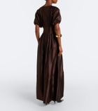 Joseph Nova pleated linen and silk maxi dress