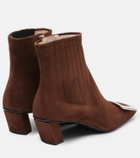 Roger Vivier Belle Vivier 45 suede ankle boots