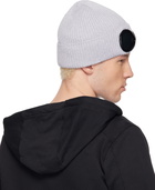 C.P. Company Gray Cotton Goggle Beanie