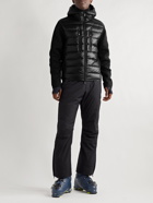 Moncler Grenoble - Quilted Shell and Knitted Hooded Down Ski Jacket - Black