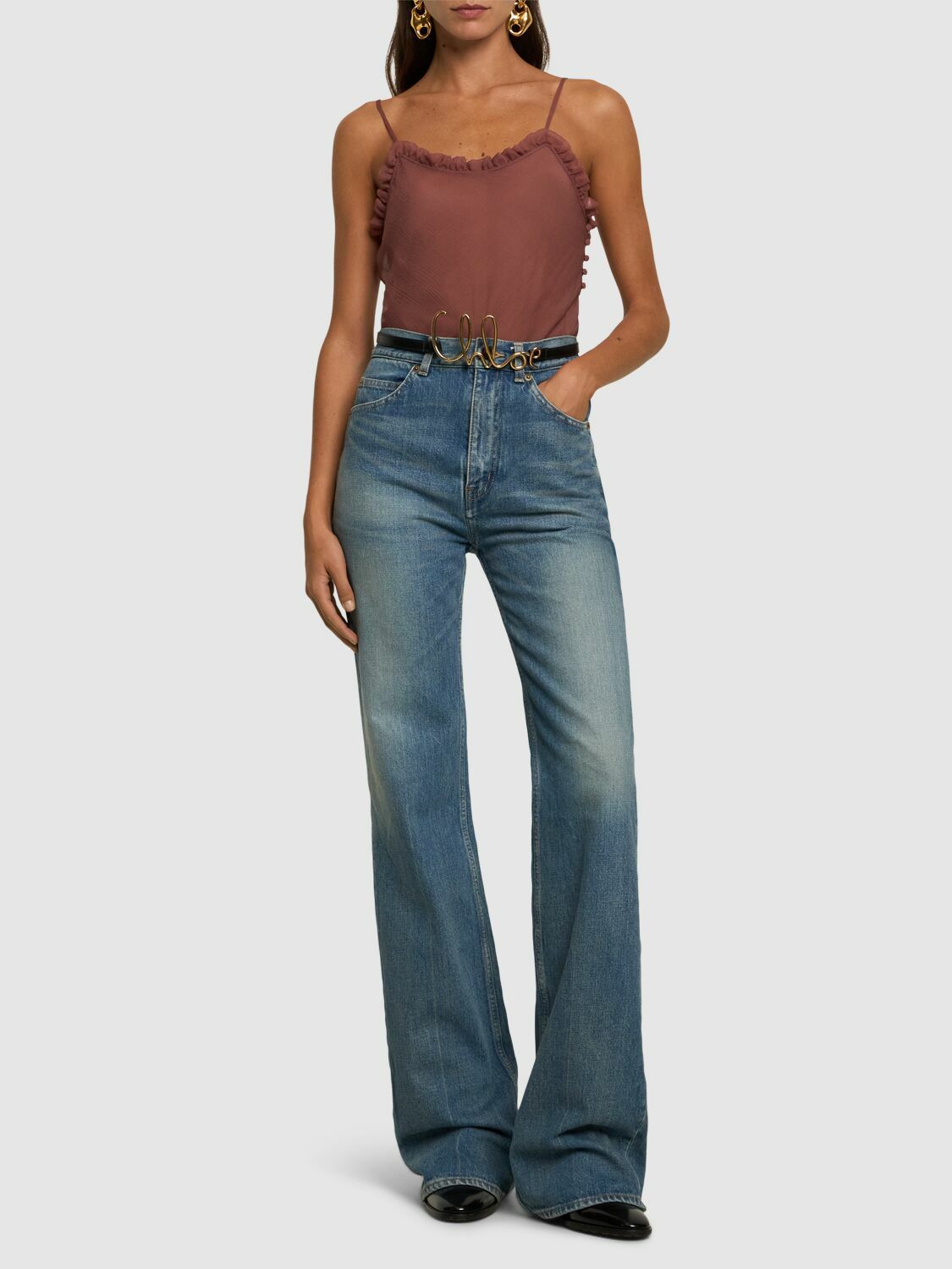 CHLOÉ Silk Tulle Top