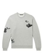 HAYDENSHAPES - Arsham Stampd Eroded Embellished Cotton-Jersey Sweatshirt - Gray