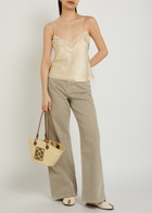 Reformation Cary Wide-leg Jeans Beige