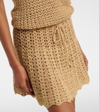 Melissa Odabash Annalise crochet lamé minidress