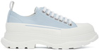 Alexander McQueen Blue Tread Slick Sneakers