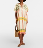 Eres Ice striped silk twil kaftan