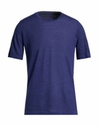 120% Lino Mens T-shirt in Blue