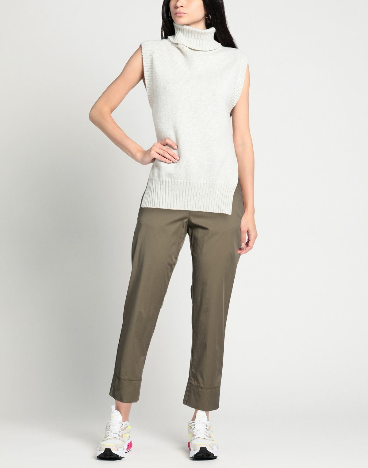 Alessia Santi Womens Pants Khaki