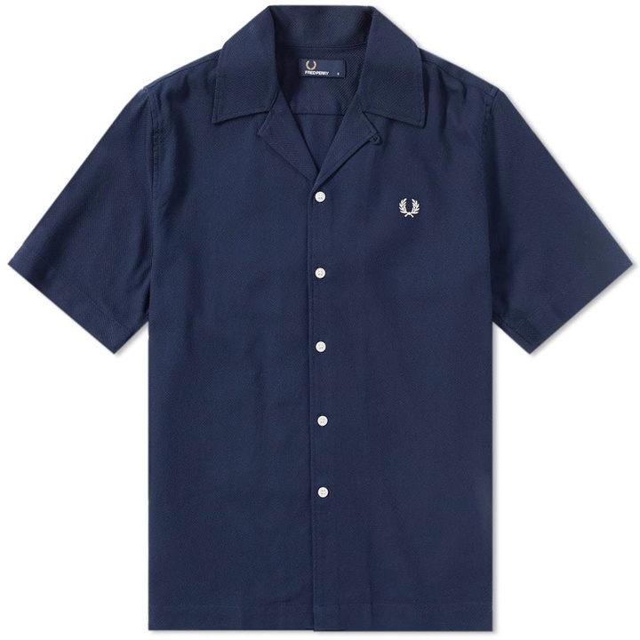 Photo: Fred Perry Woven Pique Vacation Shirt Blue