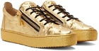 Giuseppe Zanotti Gold Pyramid Frankie Sneakers