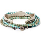 Peyote Bird - Sante Fe Set of Two Sterling Silver, Opal and Turquoise Bracelets - Blue