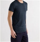 SCHIESSER - Josef Garment-Dyed Cotton-Jersey Pyjama T-Shirt - Black
