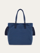 Ferragamo Mens Tote bag with logo in Blue