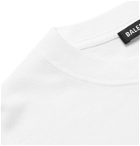 Balenciaga - Logo-Print Cotton-Jersey T-Shirt - White