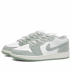 Air Jordan 1 Low SE GS Sneakers in White/Seafoam/Sail