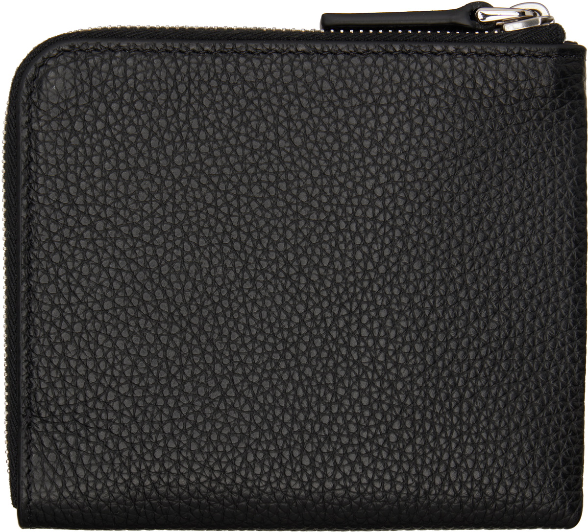 Marni Black 'Marni Mending' Embroidery Zip-Around Wallet