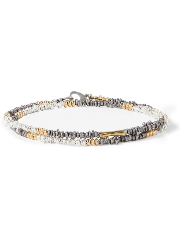 Photo: PEYOTE BIRD - Counterpoint Sterling Silver and Gold-Filled Wrap Bracelet