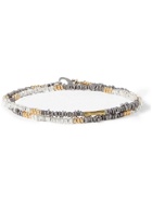 PEYOTE BIRD - Counterpoint Sterling Silver and Gold-Filled Wrap Bracelet