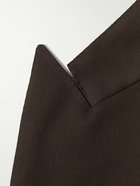 Caruso - Slim-Fit Double-Breasted Wool-Blend Twill Suit Jacket - Brown