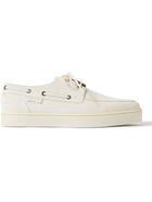 John Lobb - Pier Suede Boat Shoes - White