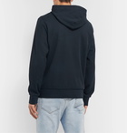 Theory - Mattis Waffle-Knit Organic Pima Cotton Zip-Up Hoodie - Blue