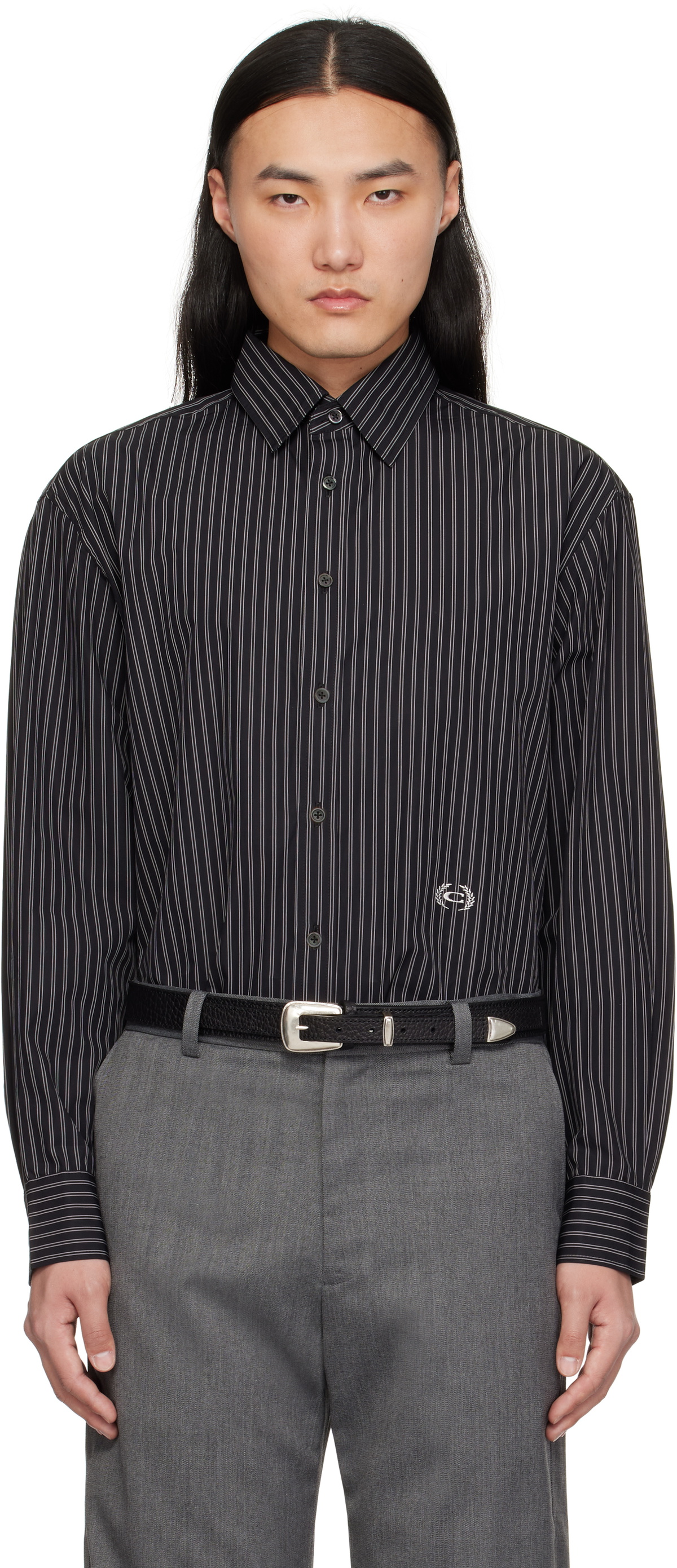 Commission Black Stripe Banker Shirt