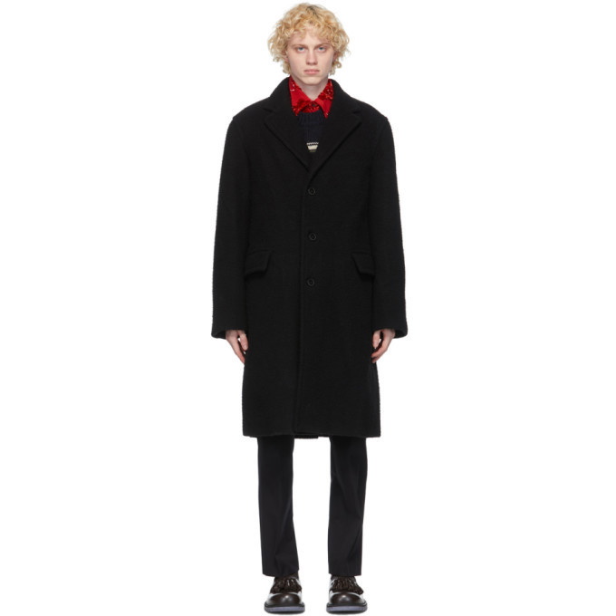 Photo: Dries Van Noten Black Wool Long Coat