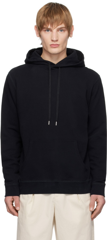 Photo: Sunspel Black Loopback Hoodie
