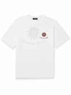 Frescobol Carioca - Dinis Clube de Praia Printed Cotton and Linen-Blend Jersey T-Shirt - White