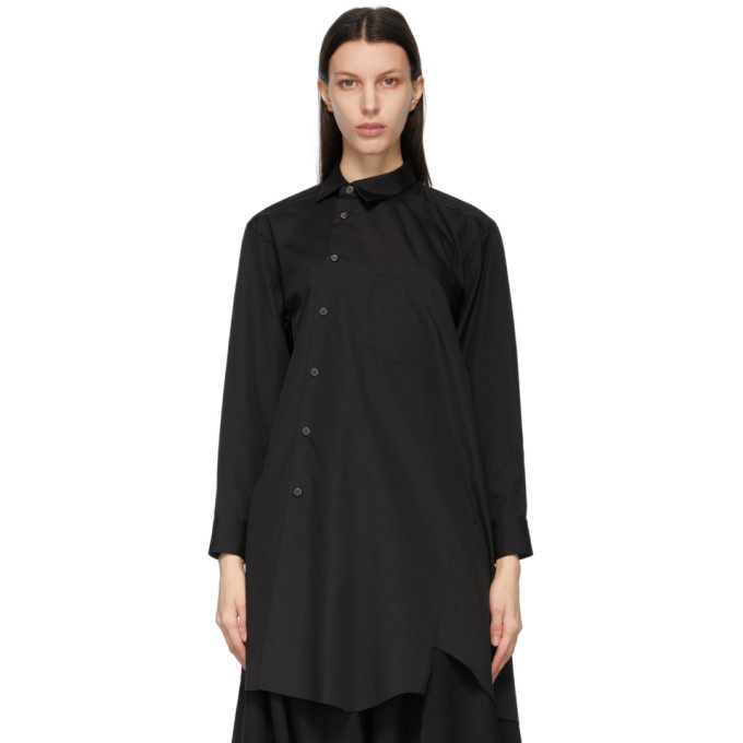 Photo: Comme des Garcons Black Asymmetric Shirt Dress