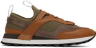 Salvatore Ferragamo Brown & Green Indy Sneakers