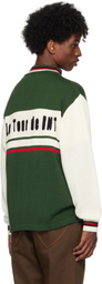 RICE NINE TEN Green Knitting Cycling Jersey Sweater