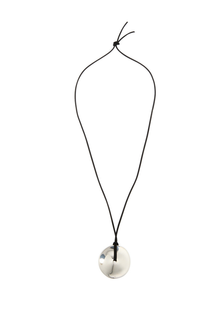 Agmes Cora Suede Cord Necklace - Silver - One Size