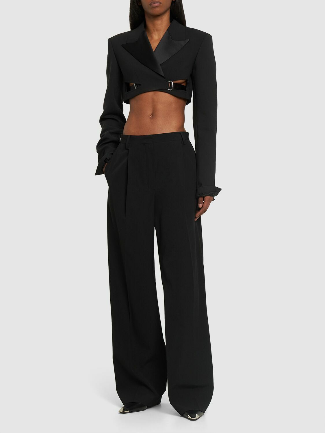 DION LEE - Interlock Cropped Tuxedo Blazer Dion Lee