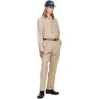 Polo Ralph Lauren Beige Linen Herringbone Utility Jacket