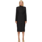 Situationist Black Wool Asymmetric Blazer Dress
