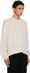 HOMME PLISSÉ ISSEY MIYAKE Beige Risotto Knit Sweater