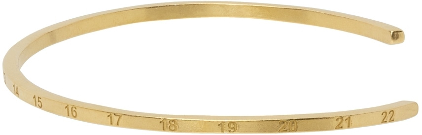 Maison Margiela Gold Mini Numbers Cuff Bracelet Maison Margiela
