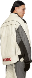 KUSIKOHC White & Gray Rider Padded Jacket
