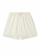 UMIT BENAN - Julian Straight-Leg Silk-Poplin Shorts - Neutrals