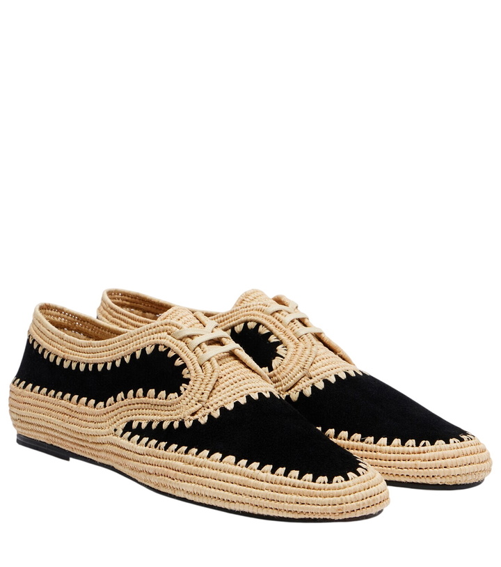 Photo: Gabriela Hearst Strength raffia and suede Derby shoes