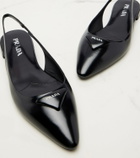 Prada Leather slingback ballet flats