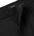 Theory - Black Page Tapered Pleated Stretch-Wool Trousers - Black