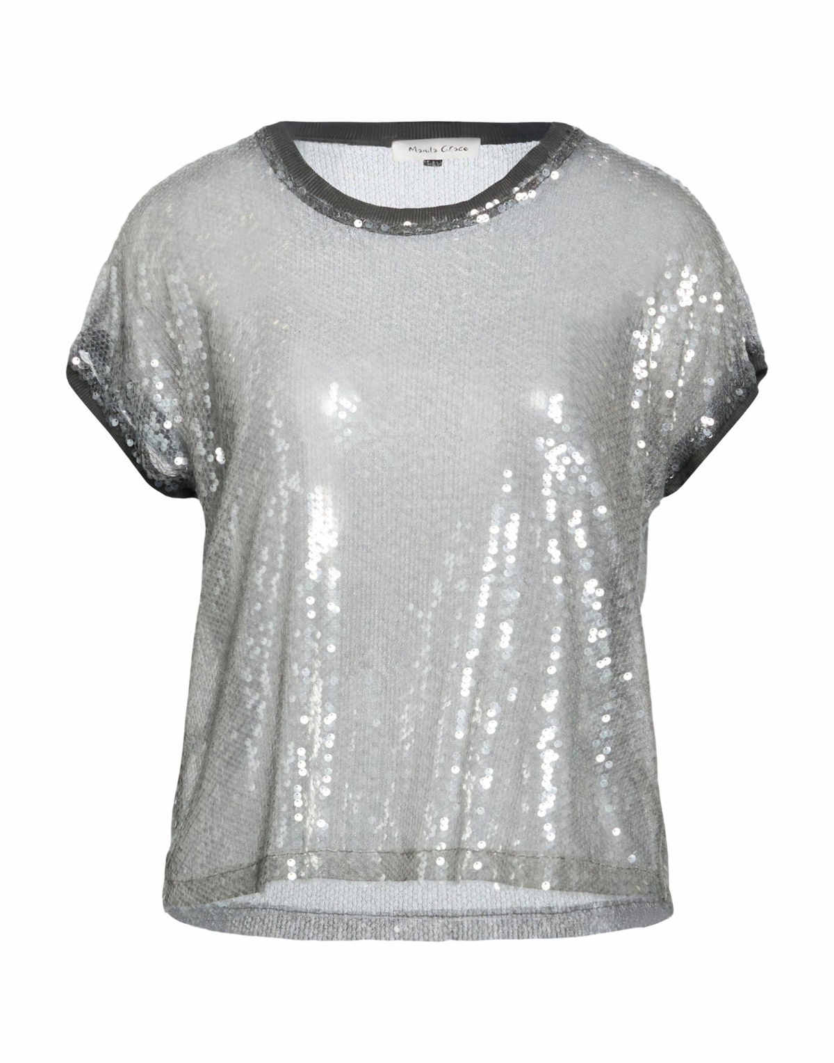 Manila Grace Womens Top in Grey