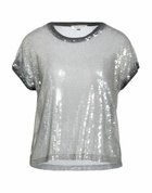 Manila Grace Womens Top in Grey